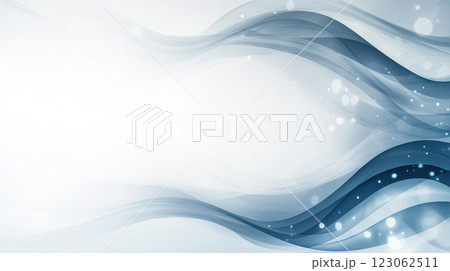 Soft blue waves create serene and minimalist background with light bokeh Soft blue waves create serene and minimalist background with light bokeh 123062511