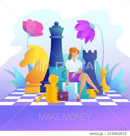 Concept of strategy, business and finance management. 123062633