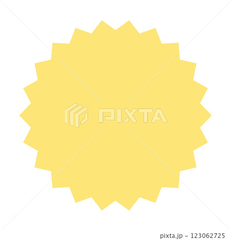 黄色のとげとげふきだし 123062725