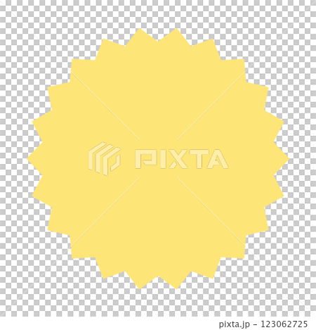 黄色のとげとげふきだし 123062725