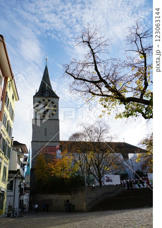 チューリッヒの聖ペーター教会 スイス チューリッヒの聖ペーター教会 スイス 123063144