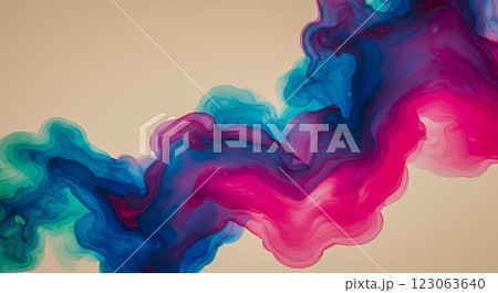Vivid abstract swirling colors on beige background in modern art style Vivid abstract swirling colors on beige background in modern art style 123063640