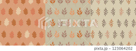 Fall patterns with leaves in set 123064202