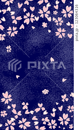 桜の花びらが舞い散るか https://pixta-upload-illわいいイラストの背景フレーム 123064316