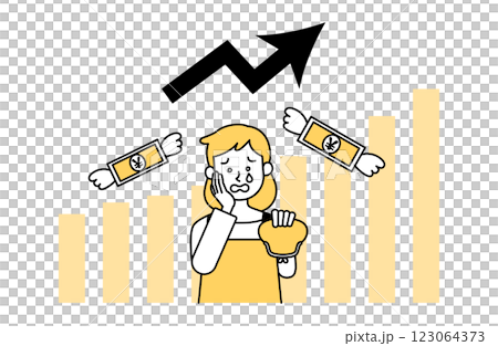 High prices, tax increase vector illustration 123064373