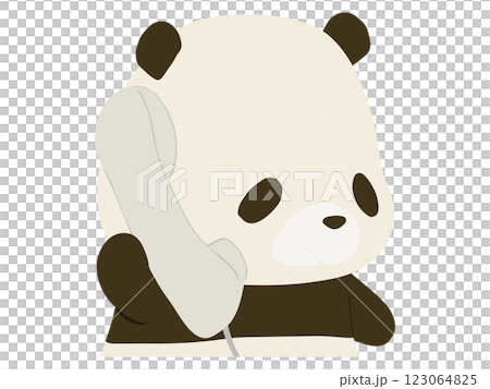 Panda making a phone call Panda making a phone call 123064825