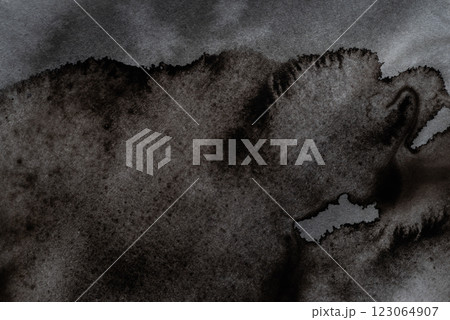 滲む黒いインク 滲む黒いインク 123064907