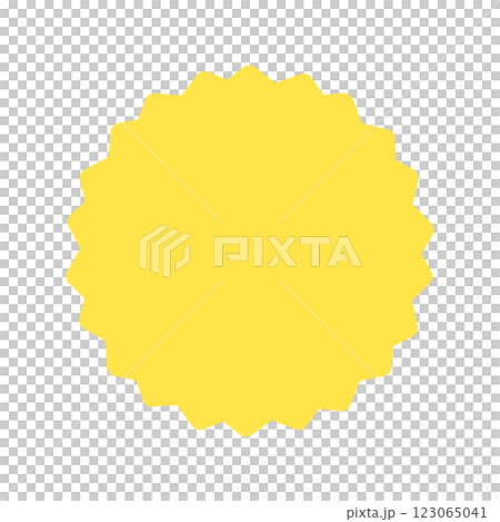 圓角的可愛鋸齒狀黃色圓圈 - 簡單而流行的框架裝飾設計材料 圓角的可愛鋸齒狀黃色圓圈 - 簡單而流行的框架裝飾設計材料 123065041