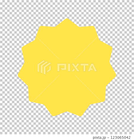 圓角的可愛鋸齒狀黃色圓圈 - 簡單而流行的框架裝飾設計材料 圓角的可愛鋸齒狀黃色圓圈 - 簡單而流行的框架裝飾設計材料 123065042