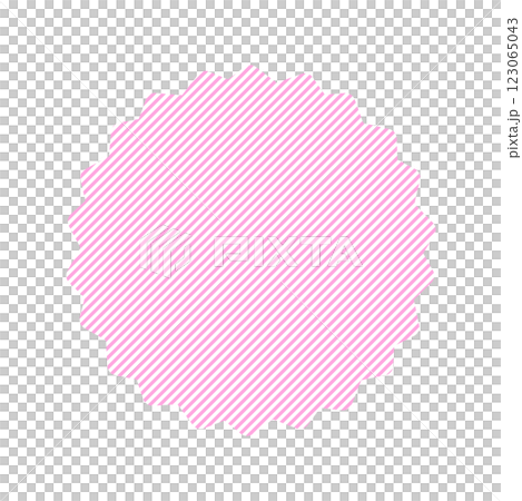 可愛的鋸齒狀圓圈,帶有粉紅色斜條紋 - 簡單而流行的框架裝飾部分 可愛的鋸齒狀圓圈,帶有粉紅色斜條紋 - 簡單而流行的框架裝飾部分 123065043