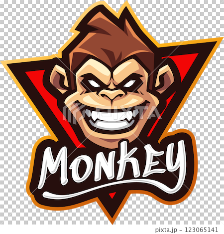 Monkey head esport mascot 123065141