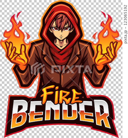 Firebender esport mascot Firebender esport mascot 123065192