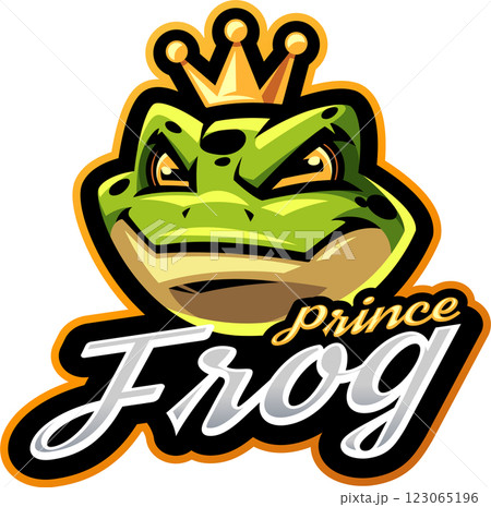 Prince frog head mascot 123065196