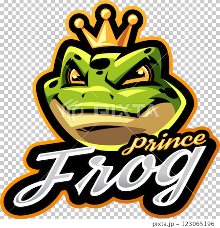 Prince frog head mascot 123065196