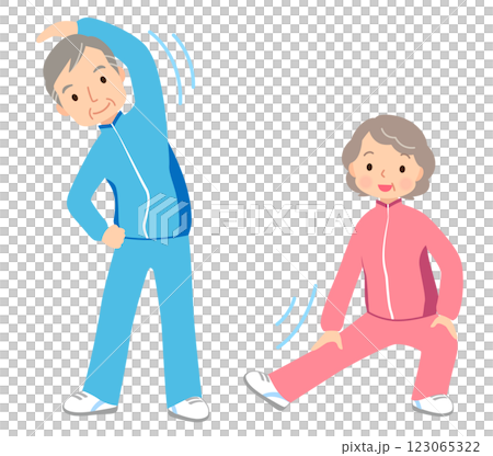 老年夫婦鍛鍊身體，老人，健康 123065322