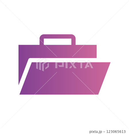 A straightforward icon for the briefcase, folder, open 123065613