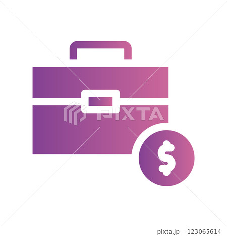 A straightforward icon for the briefcase, money 123065614