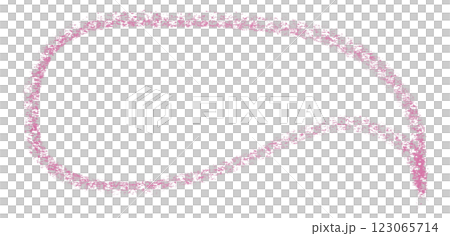 Separate pink speech bubbles on transparent background 123065714
