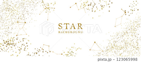 おしゃれなキラキラゴールドの星座の背景素材 おしゃれなキラキラゴールドの星座の背景素材 123065998