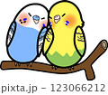 仲良しな小鳥たち 123066212