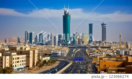Panoramic view of the riyadh skyline in saudi arabia Panoramic view of the riyadh skyline in saudi arabia 123066274