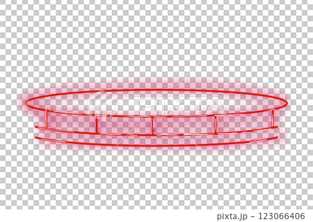 Neon Red and Pink Illuminated Platform Template for Web and Print Use 123066406