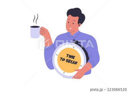Illustration of break time concept Illustration of break time concept 123066520