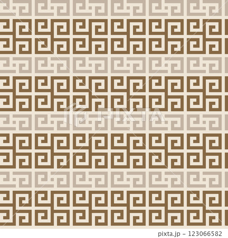 Greek key pattern, greecian seamless background. Decorative ancient meander, athens border ornament set with repeated geometric motif Greek key pattern, greecian seamless background. Decorative ancient meander, athens border ornament set with repeated geometric motif 123066582
