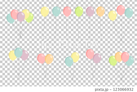 風船パーツセット03　パステルカラー 123066932