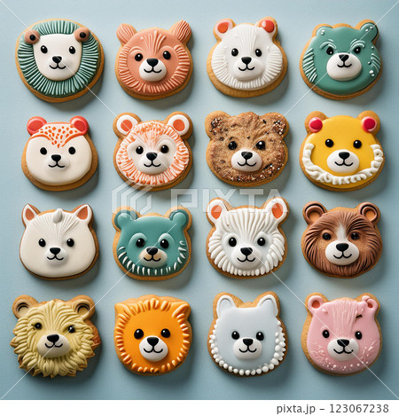 Whimsical Cookie Designs Featuring Adorable Animals 123067238