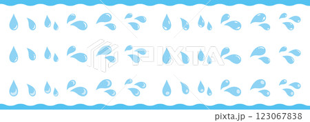 水滴マーク、汗マーク、イラストセット 123067838