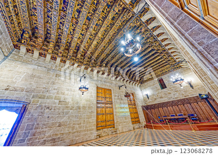 Valencia. Silk Exchange Valencian Gothic-style  building . 123068278