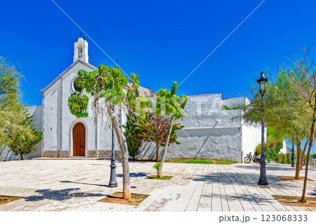 Iconic church of St. Bartholomew and St. Thecla. Sitges. 123068333