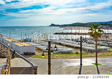 Seafront of Sitges,a beautiful town near Barcelona. 123068340