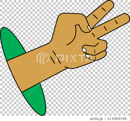 hand show scissors hand on transparent background. vector illustration of scissors hand. cartoon design element. playing rock paper scissors. hand show scissors hand on transparent background. vector illustration of scissors hand. cartoon design element. playing rock paper scissors. 123068540