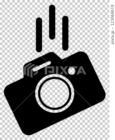 Falling camera icon illustration 123068619