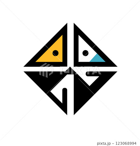 flat in black and white mobile application sushi 123068994