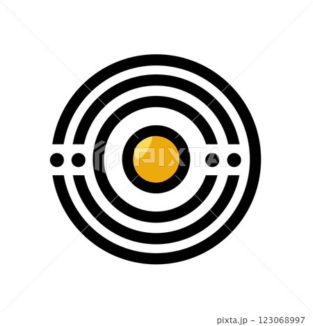flat in black and white mobile application solar system 123068997
