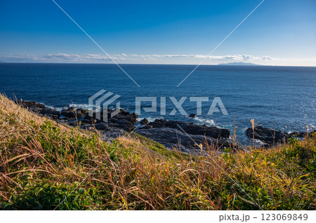 城ヶ島の海　海岸の風景　神奈川の岬 123069849