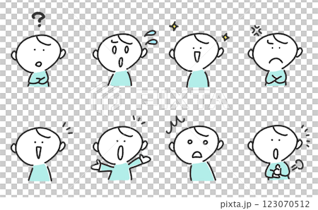 一群男人表情各異:困惑、快樂、憤怒和深思 一群男人表情各異:困惑、快樂、憤怒和深思 123070512