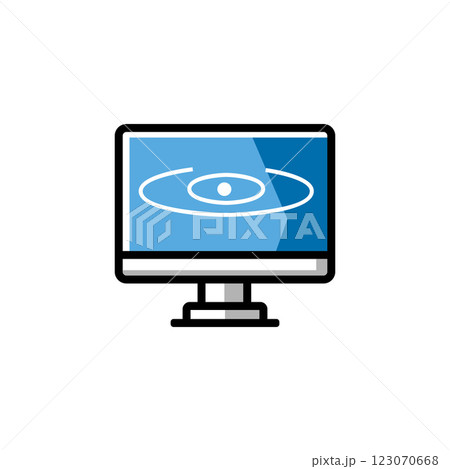 tv icon on white background 123070668
