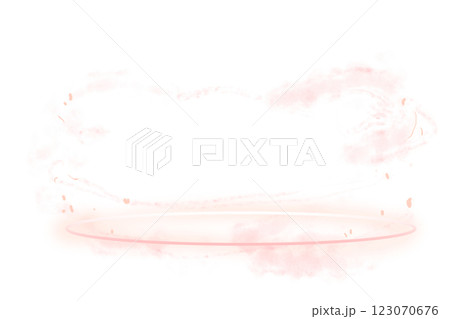 Neon Pink and White Fog and Splash Platform with Lighting, Template for Web and Print Use 123070676