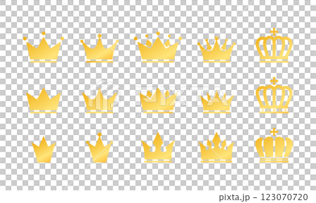 Crown icon set 123070720