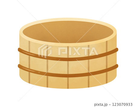 シンプルな風呂桶のイラスト 123070933