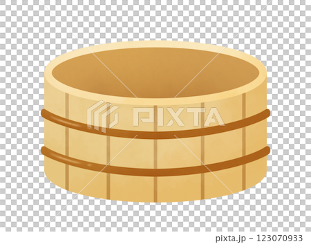 シンプルな風呂桶のイラスト 123070933