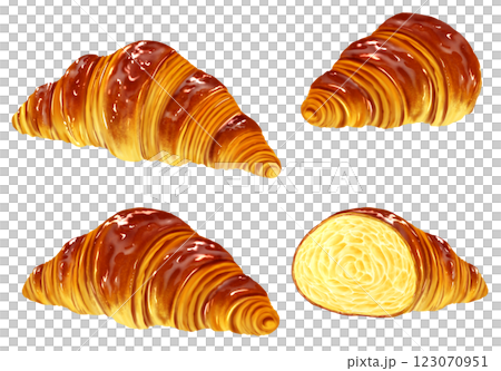 羊角麵包半橫切面 123070951