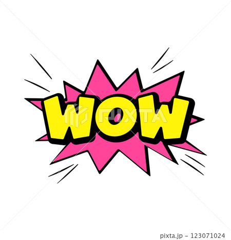 Comics bomb and explosion. Speech bubble with word wow. Design elements for print 123071024