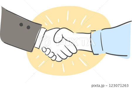 An illustration of a handshake 123071263