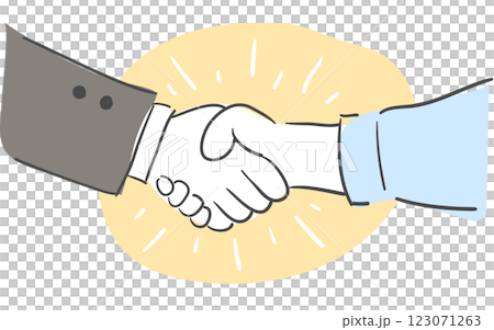 An illustration of a handshake 123071263
