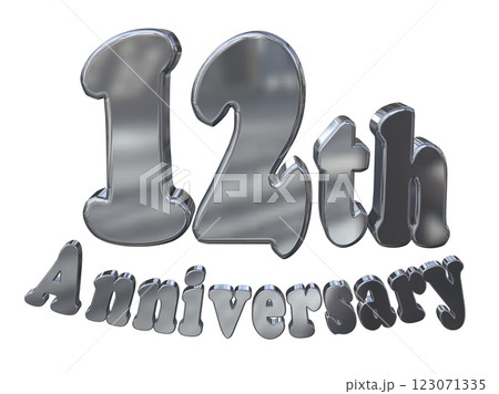 3DCG文字「12th Anniversary/12周年マークキラキラ」シルバー,銀 3DCG文字「12th Anniversary/12周年マークキラキラ」シルバー,銀 123071335